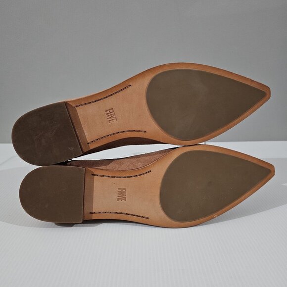 Frye Kenzie Venetian Flat Pointed Toe Loafer Slip On Rosewood Suede Size 11 - Picture 12 of 14